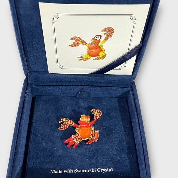 Disney Jewelry - NIB Disney Swarovski Sebastian Brooch With COA Limited Edition 0012 of 1000